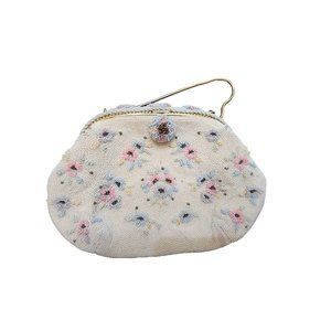 Charlet Vintage Hand Beaded Floral Purse Bag (A5050)